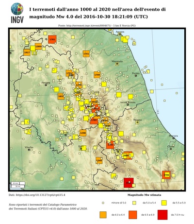 Significant earthquakes since 1000 AD until 2006